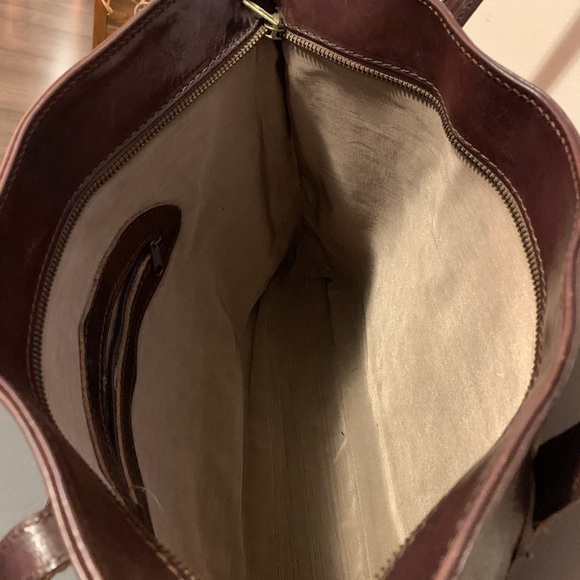 100% genuine Italian leather shoulder tote bag - Picture 2 of 3